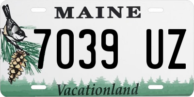 ME license plate 7039UZ