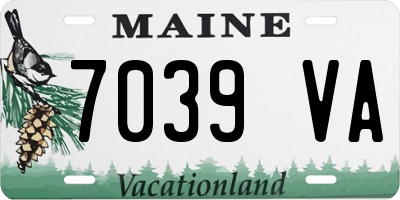 ME license plate 7039VA