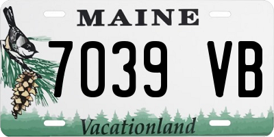 ME license plate 7039VB