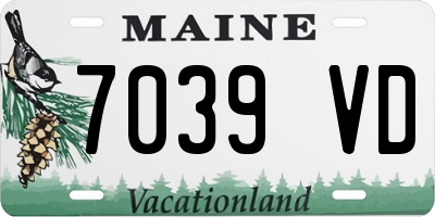 ME license plate 7039VD