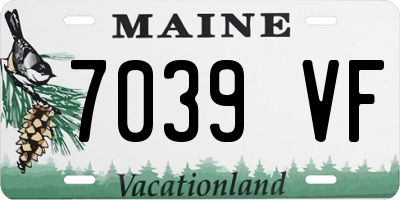 ME license plate 7039VF