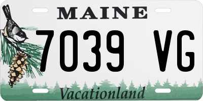 ME license plate 7039VG