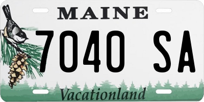 ME license plate 7040SA