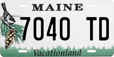 ME license plate 7040TD