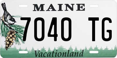 ME license plate 7040TG