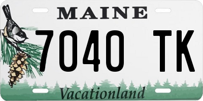 ME license plate 7040TK