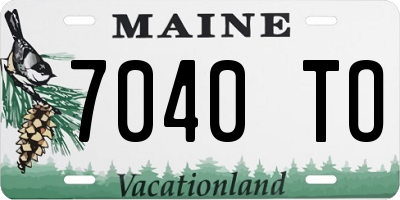 ME license plate 7040TO