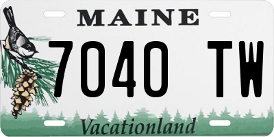 ME license plate 7040TW