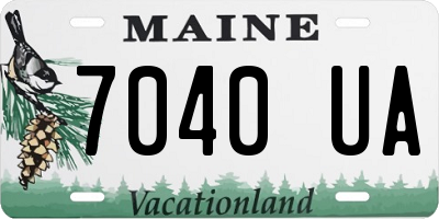 ME license plate 7040UA