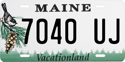 ME license plate 7040UJ