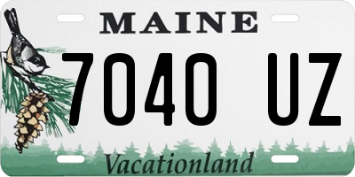 ME license plate 7040UZ