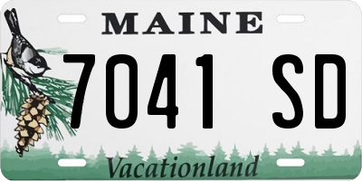 ME license plate 7041SD