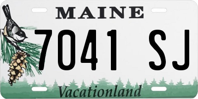 ME license plate 7041SJ