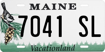 ME license plate 7041SL