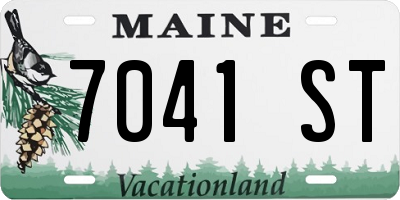 ME license plate 7041ST