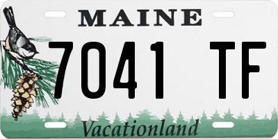 ME license plate 7041TF