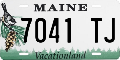 ME license plate 7041TJ