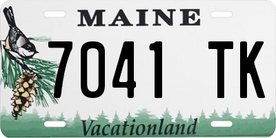 ME license plate 7041TK