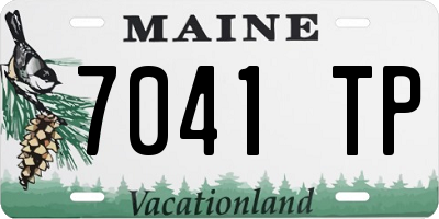 ME license plate 7041TP