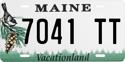 ME license plate 7041TT