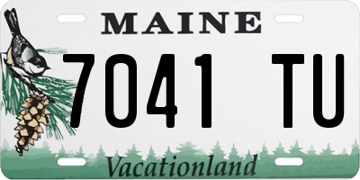 ME license plate 7041TU