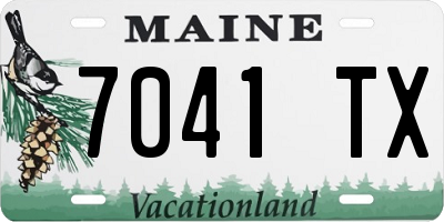 ME license plate 7041TX