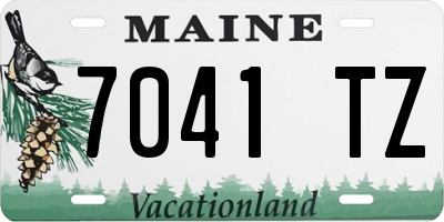 ME license plate 7041TZ