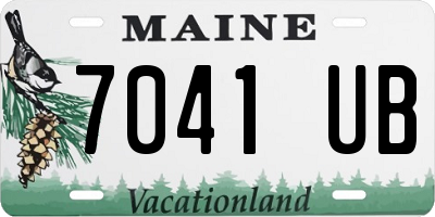 ME license plate 7041UB