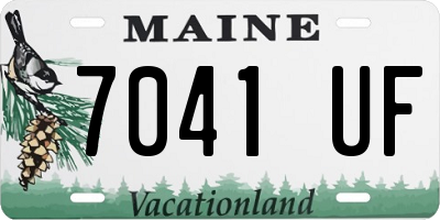 ME license plate 7041UF