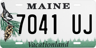 ME license plate 7041UJ