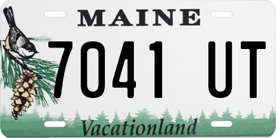 ME license plate 7041UT