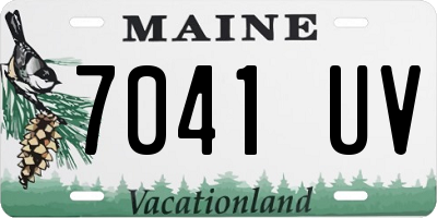 ME license plate 7041UV