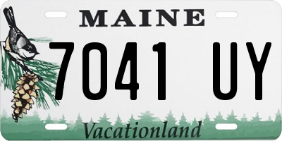 ME license plate 7041UY