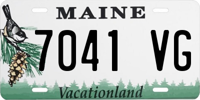 ME license plate 7041VG