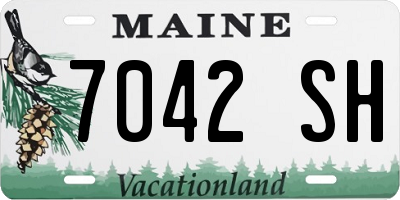 ME license plate 7042SH