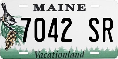 ME license plate 7042SR