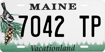 ME license plate 7042TP