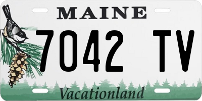 ME license plate 7042TV