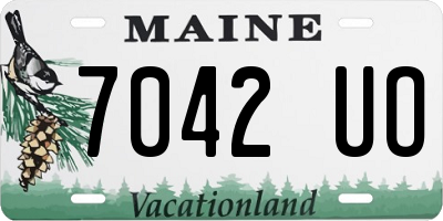 ME license plate 7042UO