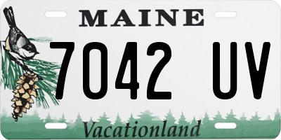 ME license plate 7042UV