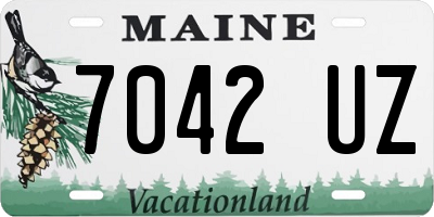 ME license plate 7042UZ