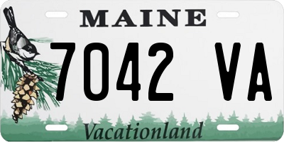 ME license plate 7042VA