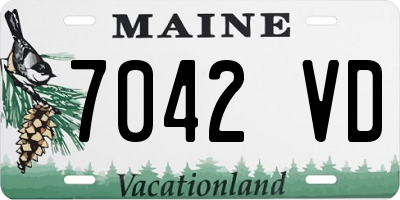 ME license plate 7042VD