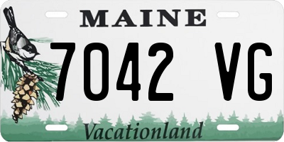 ME license plate 7042VG