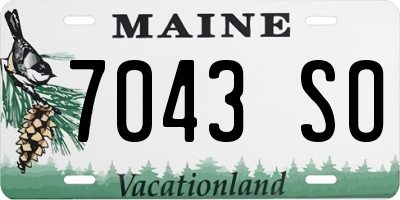ME license plate 7043SO