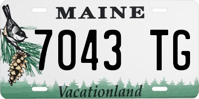ME license plate 7043TG
