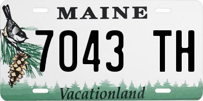 ME license plate 7043TH