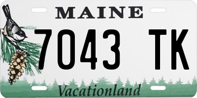 ME license plate 7043TK