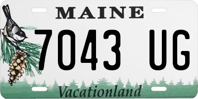 ME license plate 7043UG