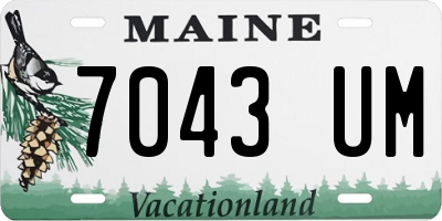 ME license plate 7043UM